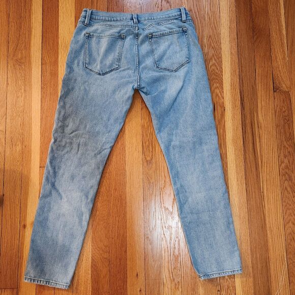 Frame Le Garcon in Spotlight, Mid-Rise Cropped Ankle Boyfriend Jeans, Sz 27 - Picture 4 of 10